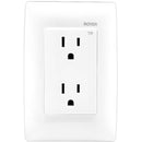 Placa conReceptáculo Duplex 2P+T 15A 127V～Royer 100
