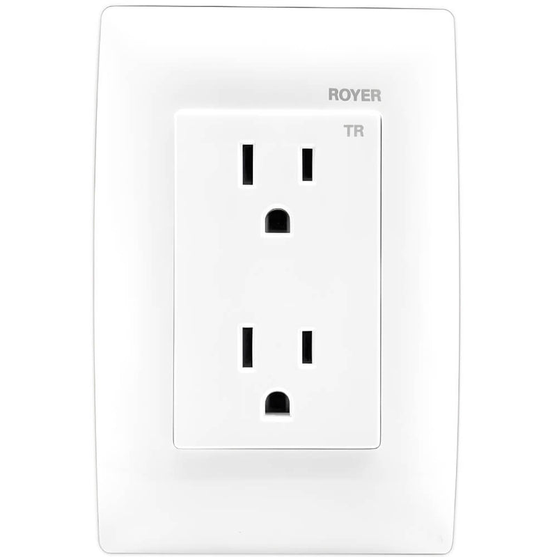 Placa conReceptáculo Duplex 2P+T 15A 127V～Royer 100
