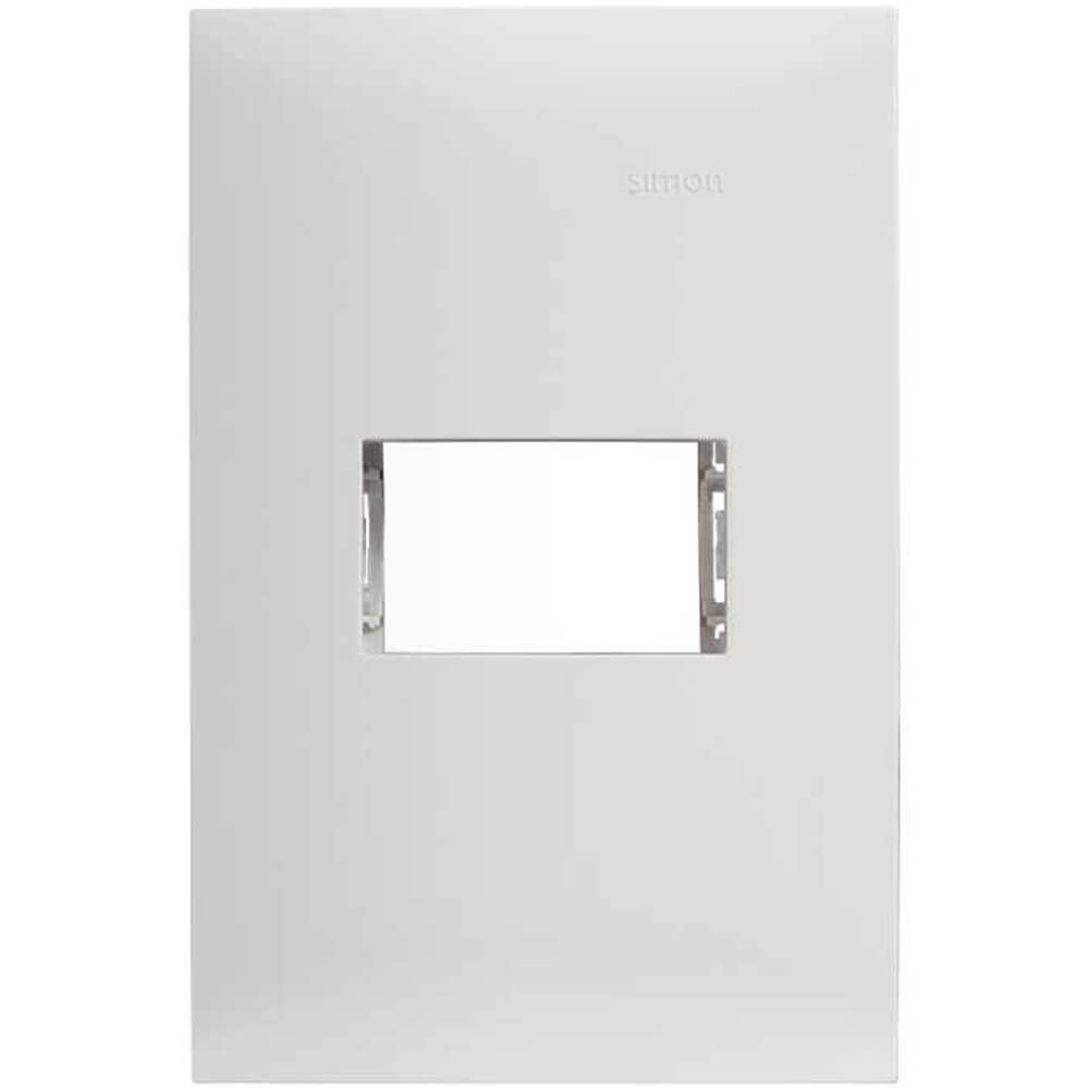 Placa de 1 módulo con chasis blanco Simon 25 Plus