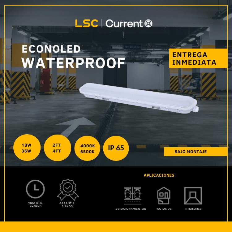 Luminaria Led Water Proof 4ft 36W