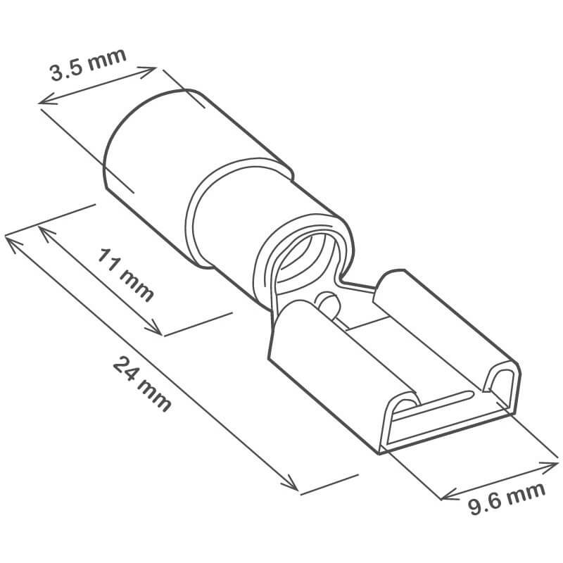 Terminal hembra aislada (PVC)