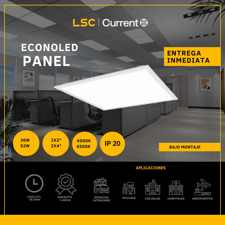 Panel Led 2x2 36W 4000K