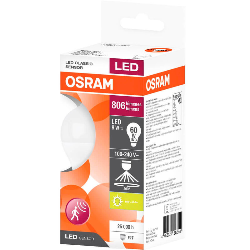 Foco Led con Sensor de Movimiento 9W