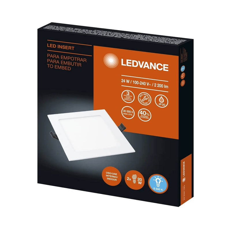 Luminaria Led Insert Square 24W 6500K