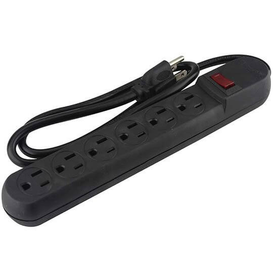 Multicontacto 6 Contactos con Supresor de Picos 110J Cable Reforzado