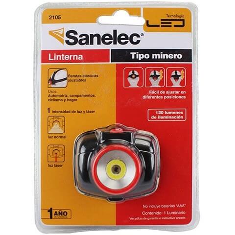 Linterna de pilas 1 led, tipo minero