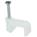 Grapa Cuadrada 3 x 6 mm para Cable Plano, Bolsa de 100 pz