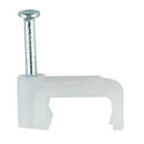 Grapa Cuadrada 3 x 6 mm para Cable Plano, Bolsa de 100 pz