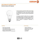 Paquete de 3 Focos Led Value Classic 8.5W