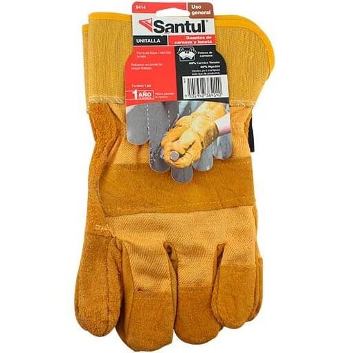 Guantes de carnaza y loneta