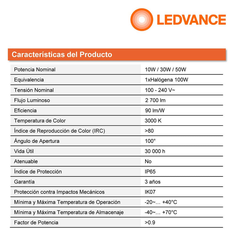 Reflector Led Floodlight 30W 3000K