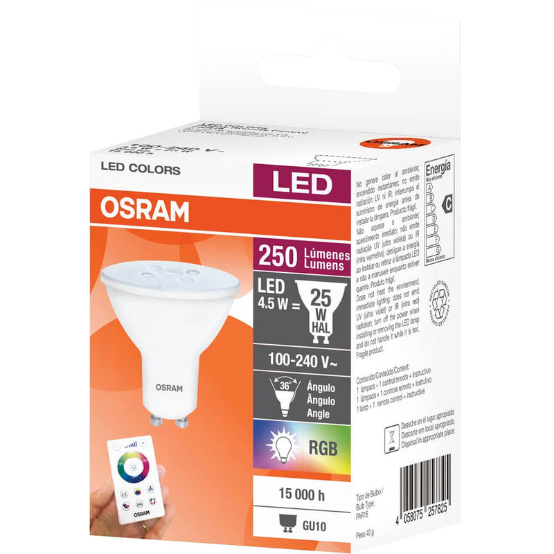 41k Foco Color Foco para Spot Led Colors RGB 4.5W Remote Control