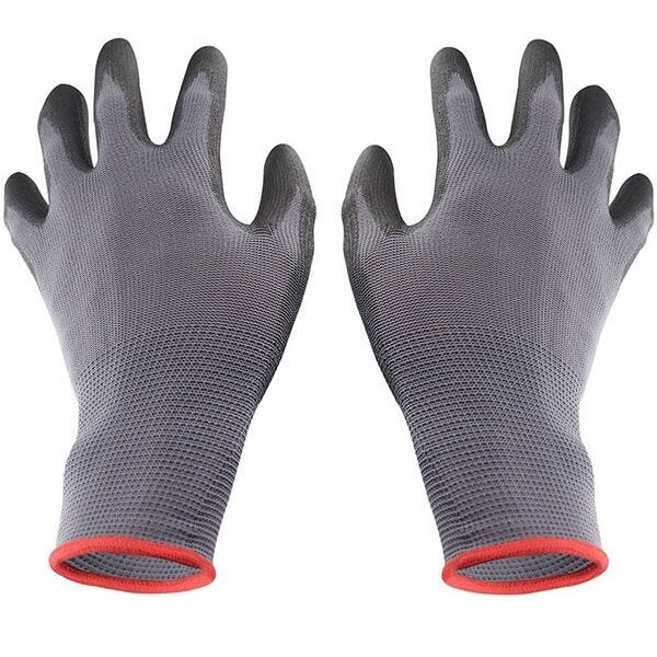 Guantes de poliéster con poliuretano