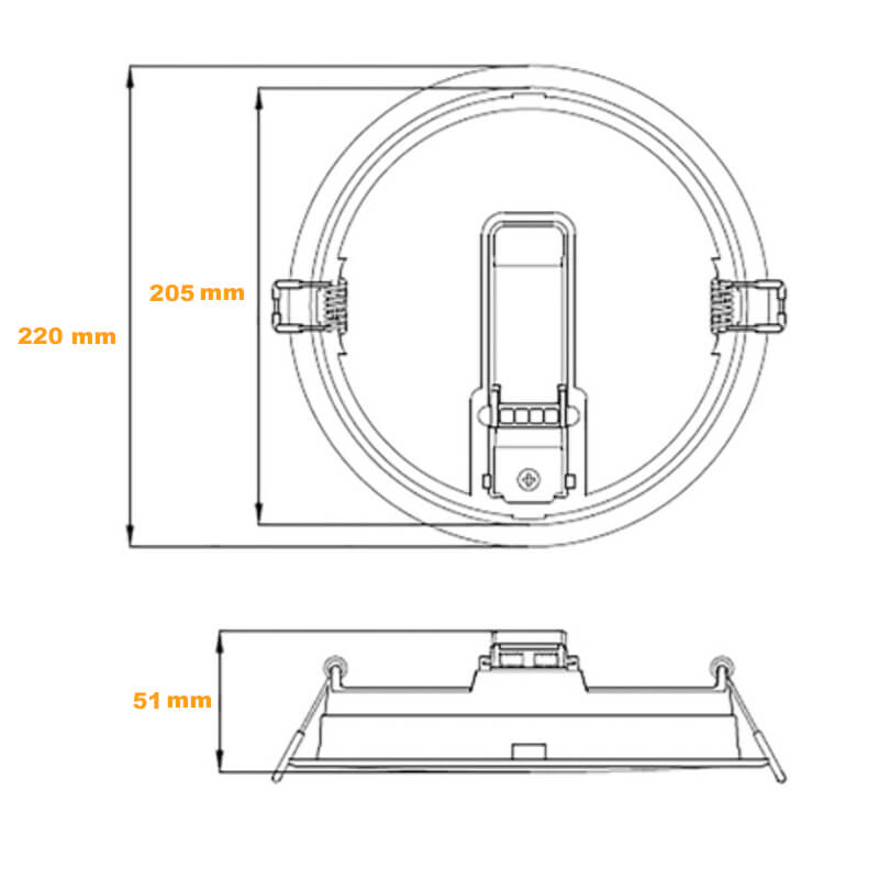 Luminaria Led Downlight  8" 18W