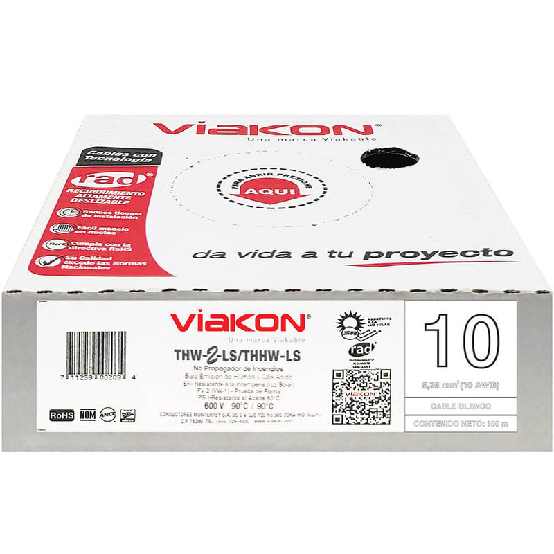 Caja de Cable THW-2-LS / THHW-LS Blanco 10