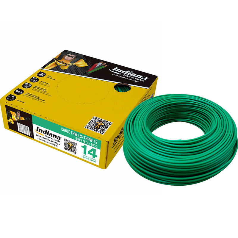 Caja de Cable THW-LS / THHW-LS Verde 14