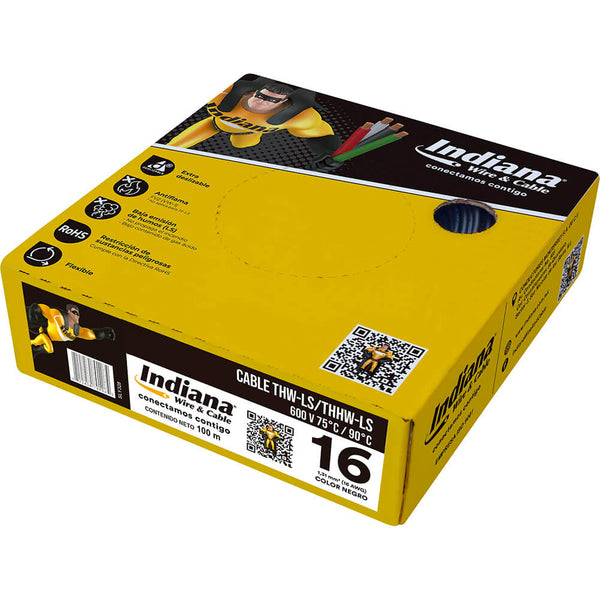Caja de Cable THW-LS / THHW-LS Negro 16