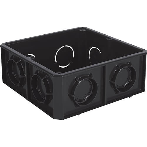 Caja Negra Poliflex de 3/4" con Tapa