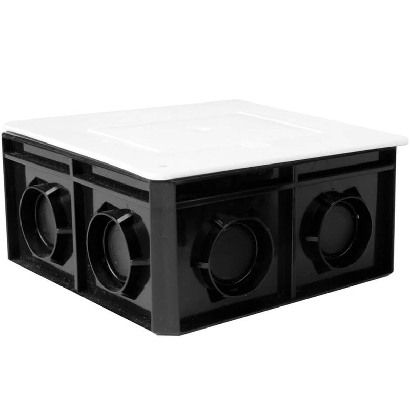 Caja Negra Poliflex de 3/4" con Tapa