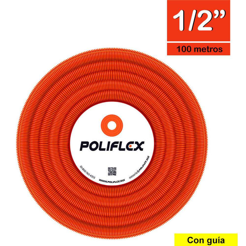 Poliducto Flexible Con Guía 1/2"