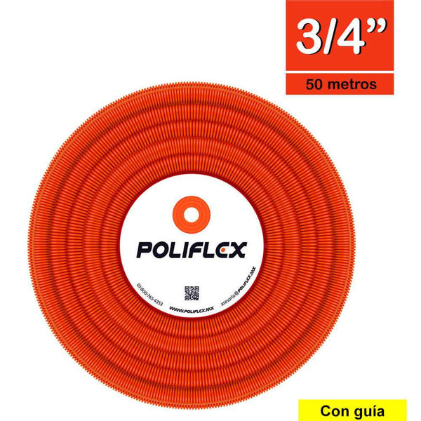 Poliducto Flexible Con Guía 3/4"