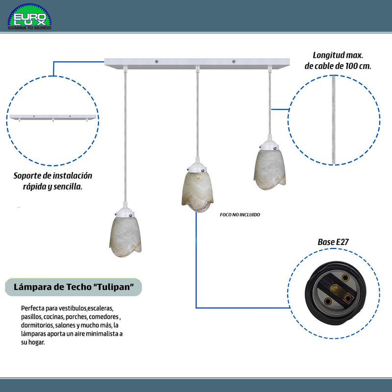 Lámpara de Techo Tulipán